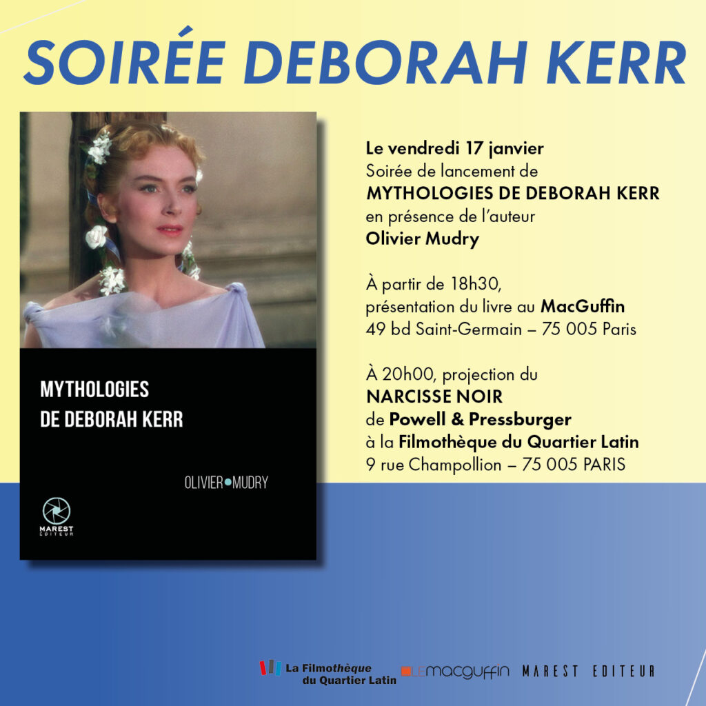 Lancement de Mythologies de Deborah Kerr le 17 janvier